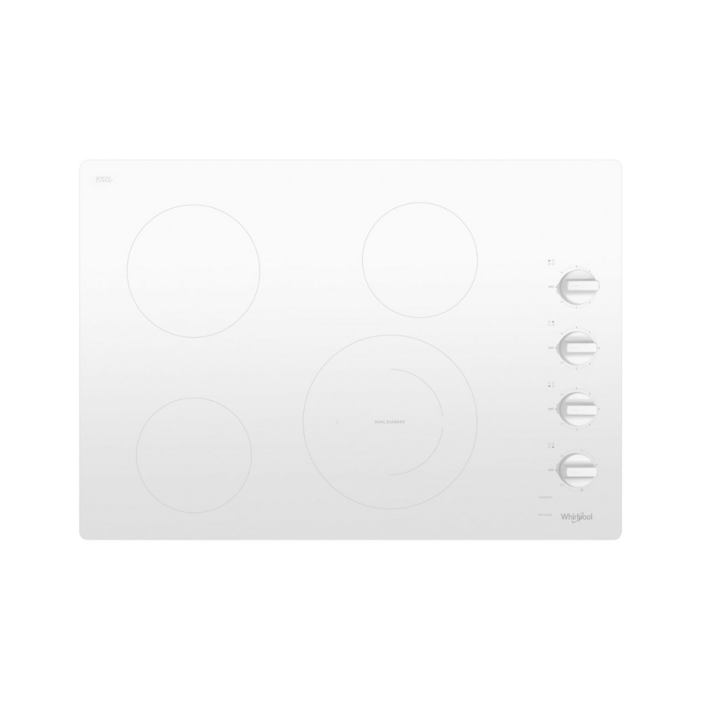 30 In Electric Ceramic Glass Cooktop with Dual Radiant Element