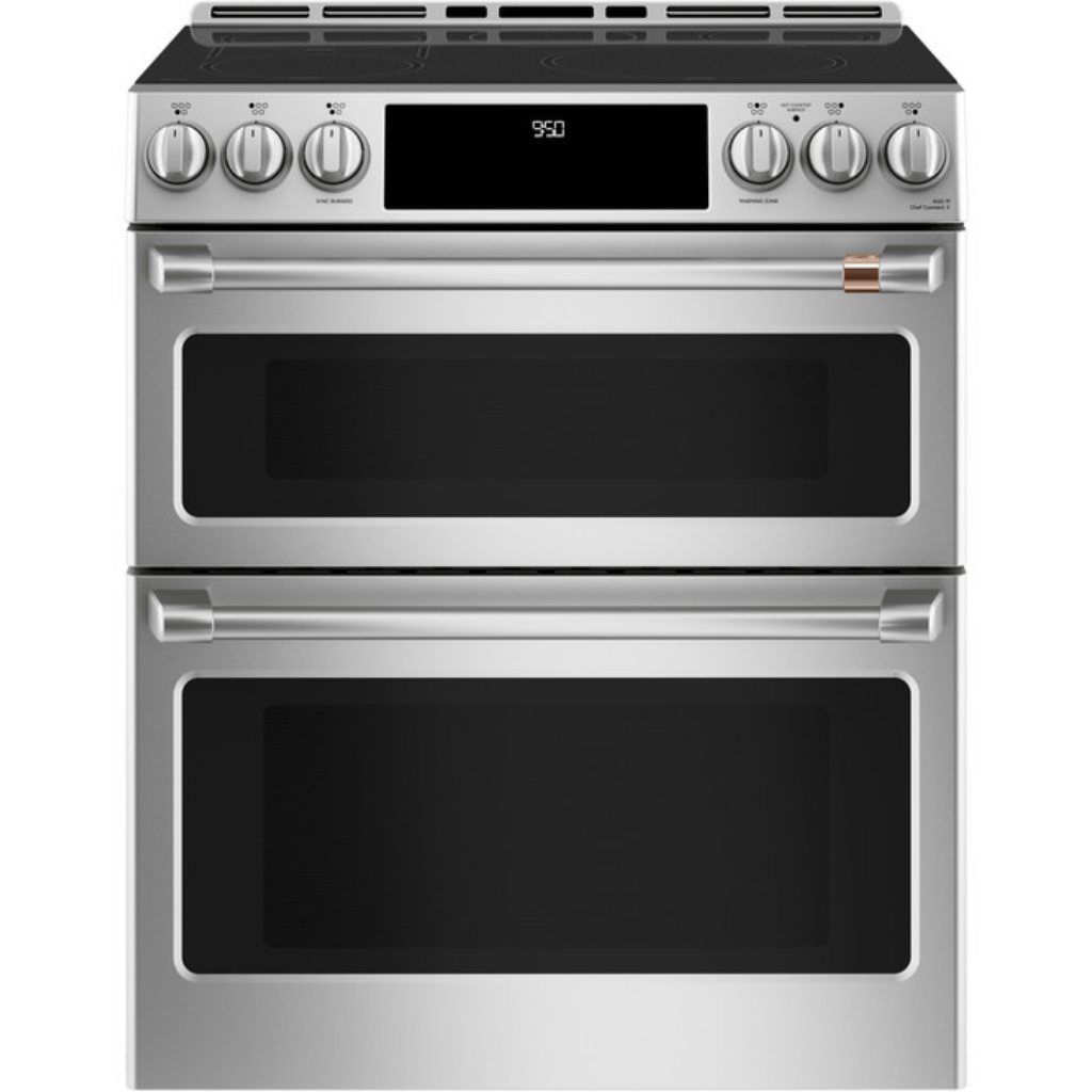 Café™ 30-inch Smart Slide-In, Front-Control, Induction and Convection Double-Oven Range