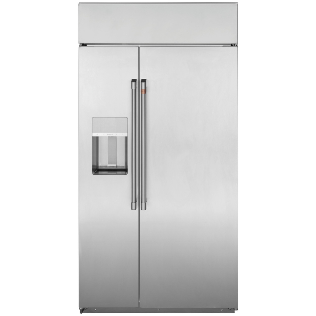 Café™ 42 Cu. Ft. Smart Built-In Side-by-Side Refrigerator with Dispenser.