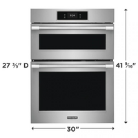 30 In Electric Wall Oven and Microwave Combination