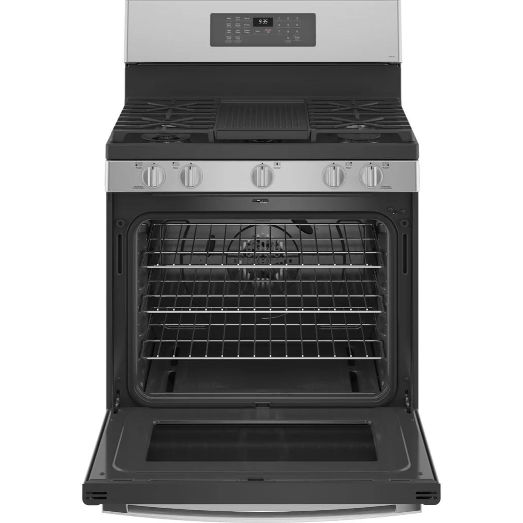 GE Profile™ Smart 30" Free-Standing Self Clean Gas Fingerprint Resistant Range with No Preheat Air Fry