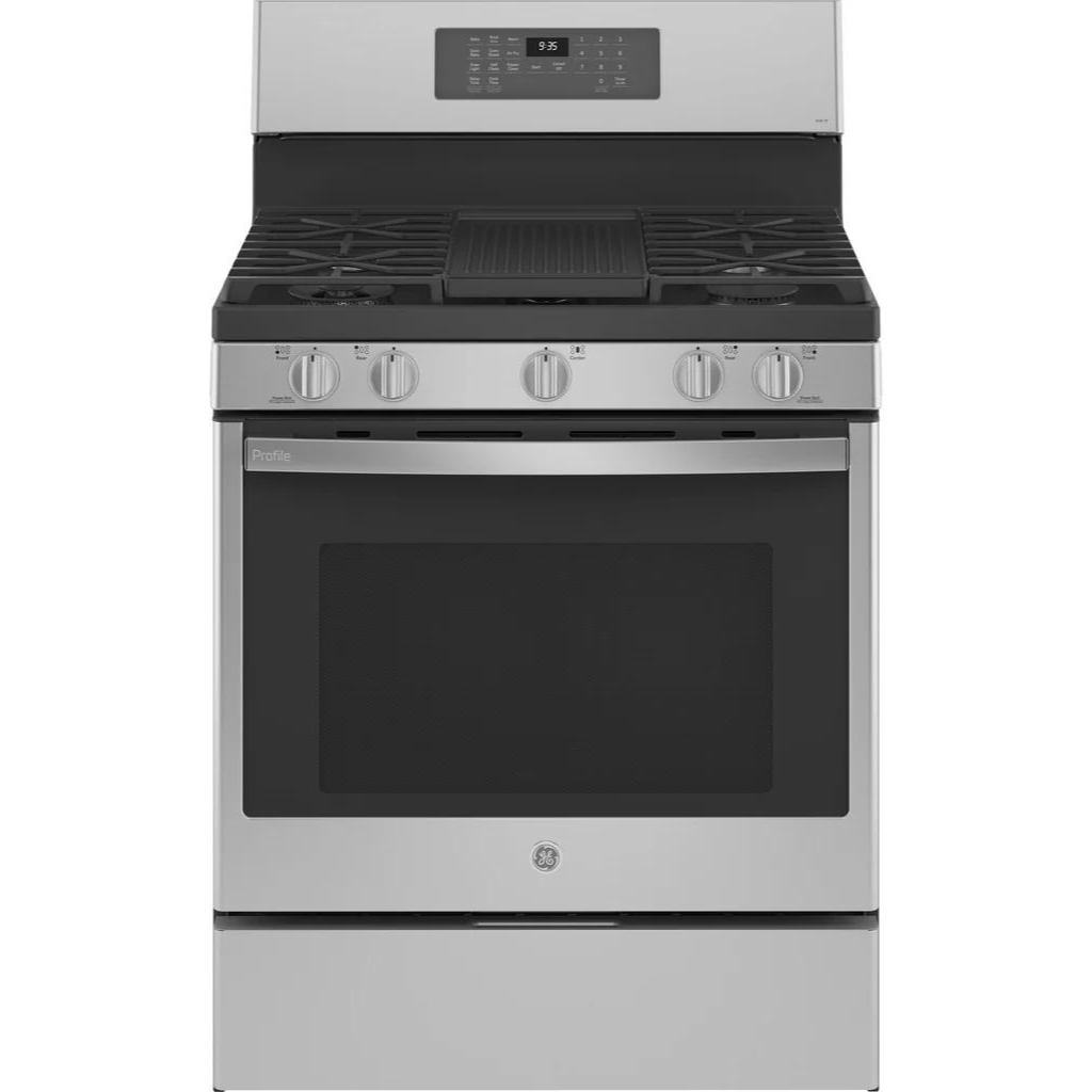 GE Profile™ Smart 30" Free-Standing Self Clean Gas Fingerprint Resistant Range with No Preheat Air Fry