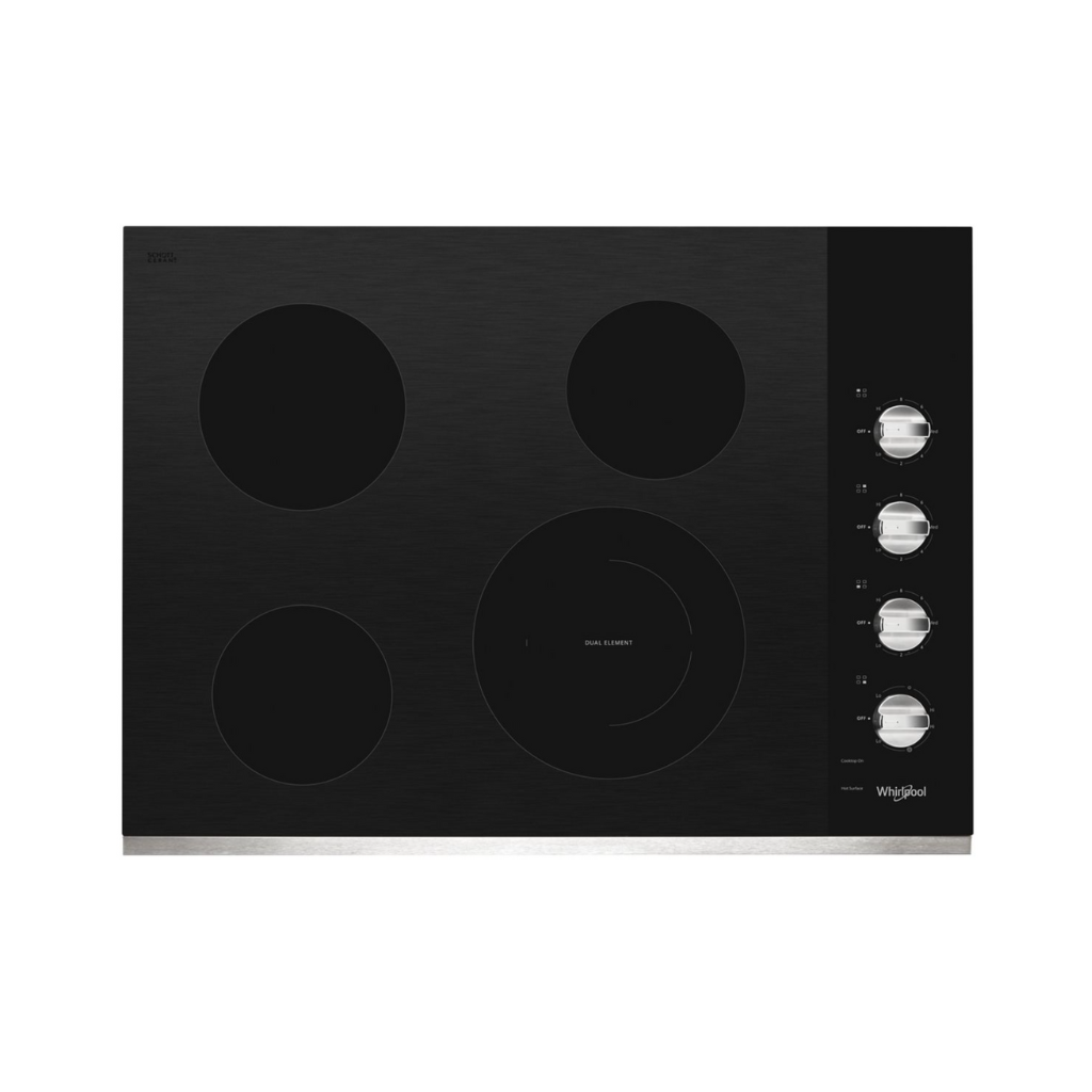 30 In Electric Ceramic Glass Cooktop with Dual Radiant Element.