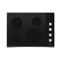 30 In Electric Ceramic Glass Cooktop with Dual Radiant Element.