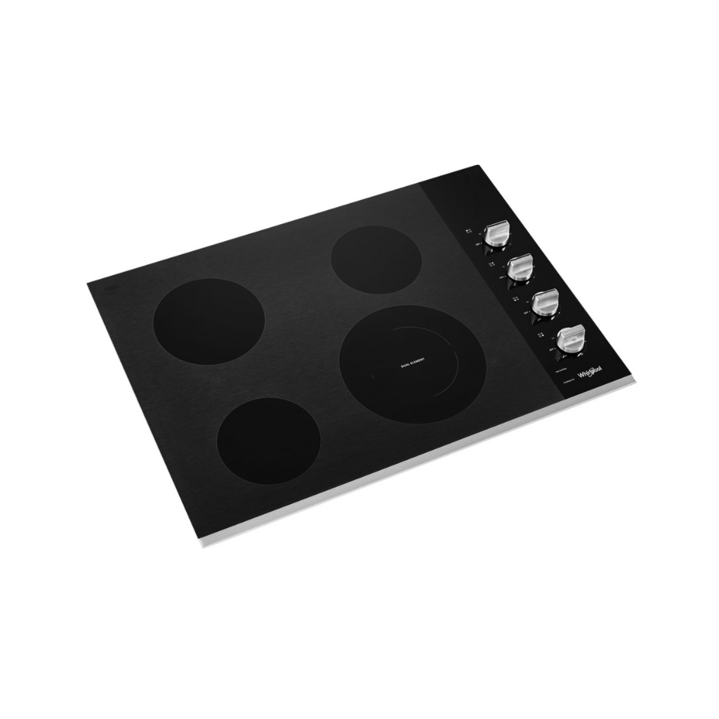 30 In Electric Ceramic Glass Cooktop with Dual Radiant Element.