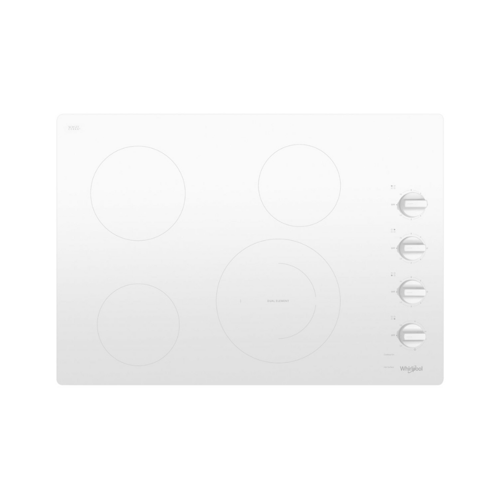 30 In Electric Ceramic Glass Cooktop with Dual Radiant Element.