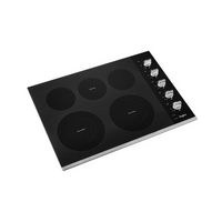 30 In Electric Ceramic Glass Cooktop with Two Dual Radiant Elements.