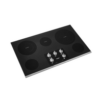 36 In Electric Ceramic Glass Cooktop with Two Dual Radiant Elements.